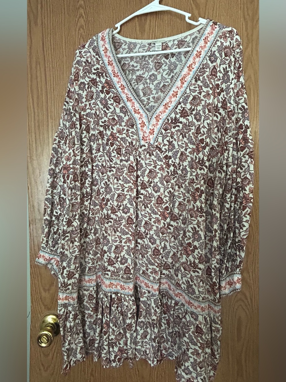 Floral V-Neck Tunic Top